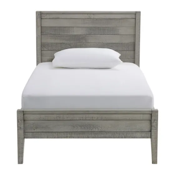 Rustic Gray Pine Panel Twin Bed Frame-Kirkland's Home Best Sale