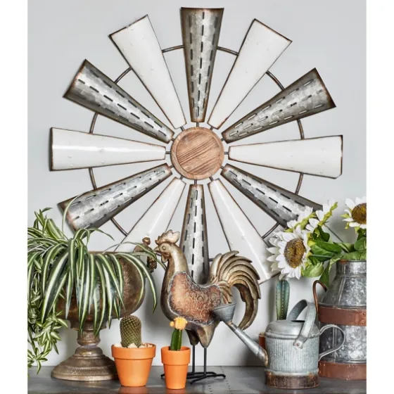 Rustic Metal Windmill Wall Plaque-Kirkland's Home Hot