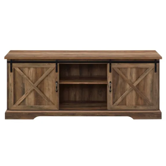Rustic Oak Sliding Barn Door Tv Stand-Kirkland's Home Cheap