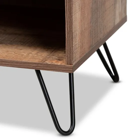 Rustic Oak Wood Tv Stand-Kirkland's Home Flash Sale