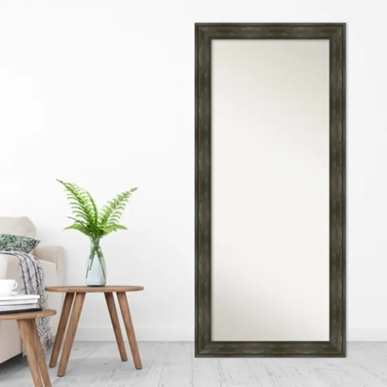 Rustic Rail Charred Framed Mirror, 30X66 In.-Kirkland's Home Sale