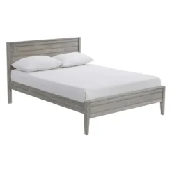 Rustic Smoke Wood Panel Full Bed Frame-Kirkland's Home Sale