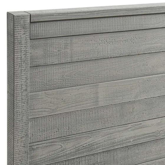 Rustic Smoke Wood Panel Full Bed Frame-Kirkland's Home Sale