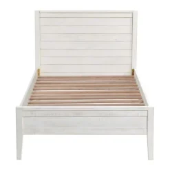 Rustic White Pine Panel Twin Bed Frame-Kirkland's Home Fashion