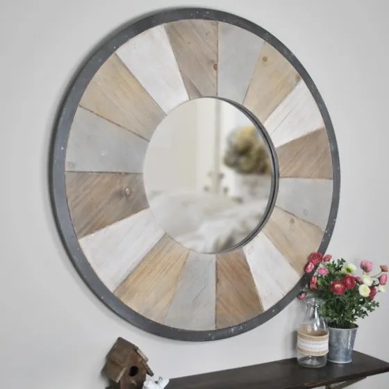 Rustic Wood Adler Wall Mirror-Kirkland's Home Flash Sale