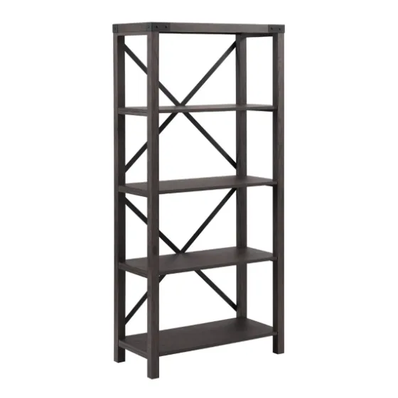 Sable Wood X-Frame Classic Bookcase-Kirkland's Home Fashion