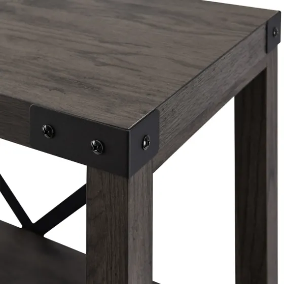 Sable Wood X-Frame Classic Bookcase-Kirkland's Home Fashion