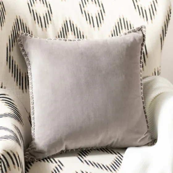 Sand Velvet Riviera Throw Pillow-Kirkland's Home Clearance