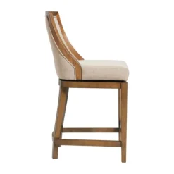 Sandy Beige Swivel 2-Pc. Square Counter Stool Set-Kirkland's Home Fashion