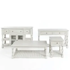 Savannah Cream Distressed Console Table-Kirkland's Home Flash Sale