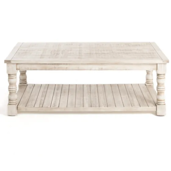 Savannah Cream Distressed Coffee Table-Kirkland's Home Discount