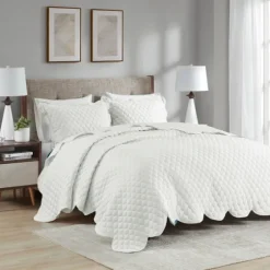 Scalloped Crinkle 3-Pc. Full/Queen Quilt Set-Kirkland's Home New