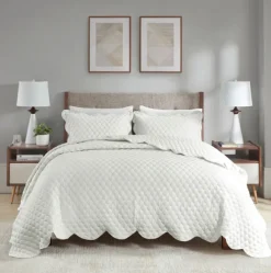 Scalloped Crinkle 3-Pc. Full/Queen Quilt Set-Kirkland's Home New