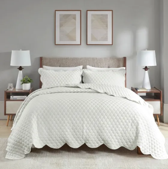 Scalloped Crinkle 3-Pc. Full/Queen Quilt Set-Kirkland's Home New