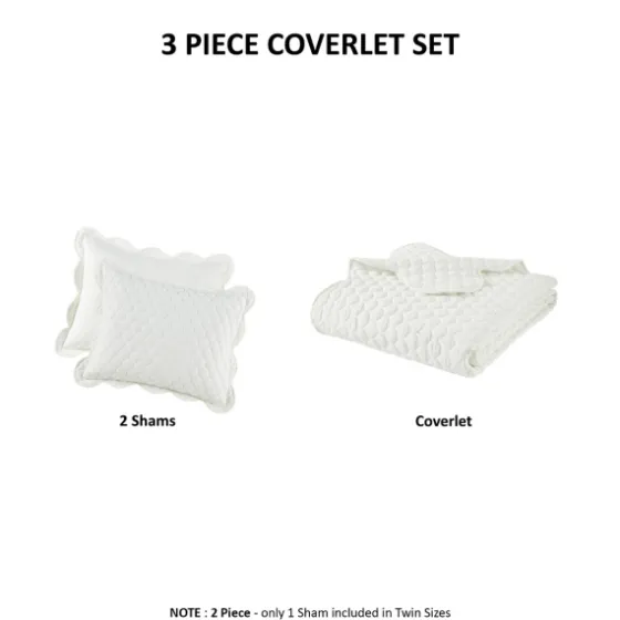 Scalloped Crinkle 3-Pc. Full/Queen Quilt Set-Kirkland's Home New