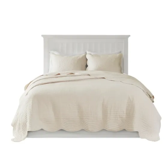 Scalloped Monica 3-Pc. Queen Coverlet Set-Kirkland's Home Online