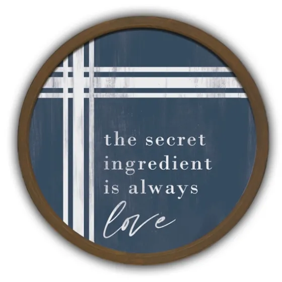 Secret Ingredient Love Round Framed Plaque-Kirkland's Home Online