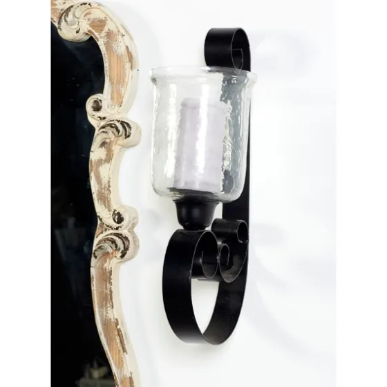 Shayne Black Iron Scroll Sconce-Kirkland's Home Shop