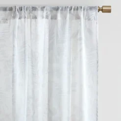 Sheer Botanical Curtain Panel Set, 84 In.-Kirkland's Home Flash Sale