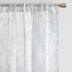 Sheer Botanical Curtain Panel Set, 84 In.-Kirkland's Home Flash Sale