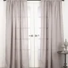Sheer Dark Linen Curtain Panel, 108 In.-Kirkland's Home Sale