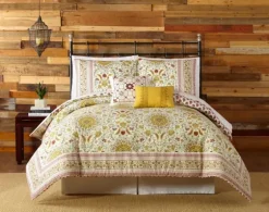 Shyla Yellow Vinework Queen 5-Pc. Comforter Set-Kirkland's Home Cheap