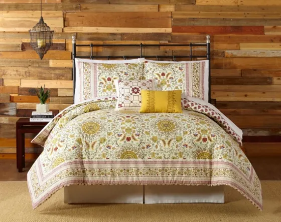 Shyla Yellow Vinework Queen 5-Pc. Comforter Set-Kirkland's Home Cheap