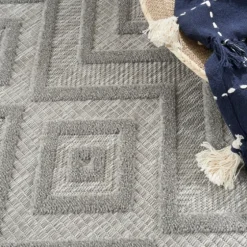 Silver Diamond Outdoor Area Rug, 6X9-Kirkland's Home Best Sale