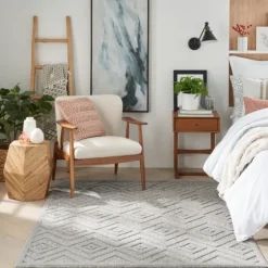 Silver Diamond Outdoor Area Rug, 6X9-Kirkland's Home Best Sale