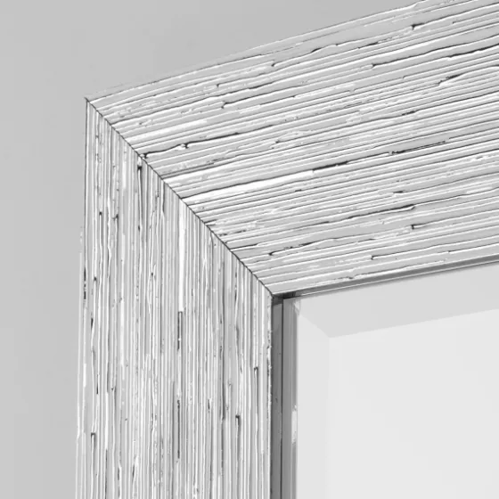 Silver Textured Chrome Framed Wall Mirror-Kirkland's Home Fashion
