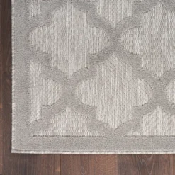 Silver Trellis Indoor/Outdoor Area Rug, 5X7-Kirkland's Home Fashion