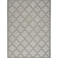 Silver Trellis Indoor/Outdoor Area Rug, 6X9-Kirkland's Home Best Sale