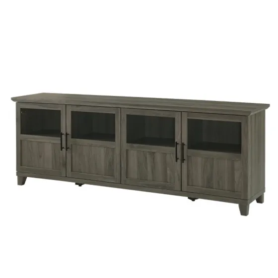 Slate Glass Paneled Door Tv Stand-Kirkland's Home Outlet