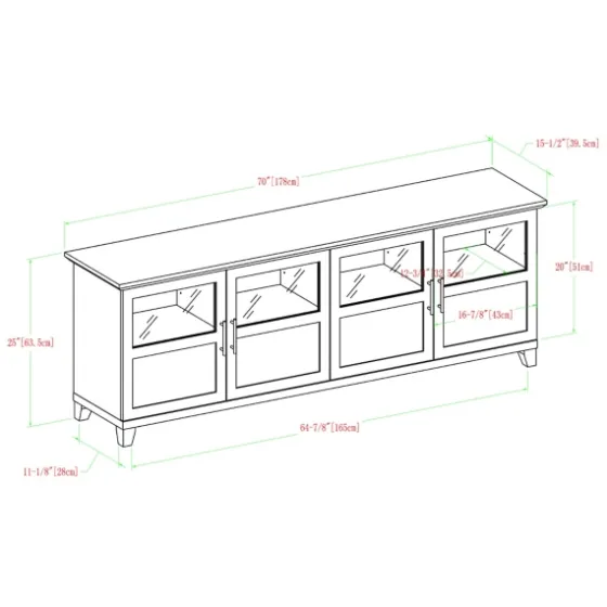 Slate Glass Paneled Door Tv Stand-Kirkland's Home Outlet