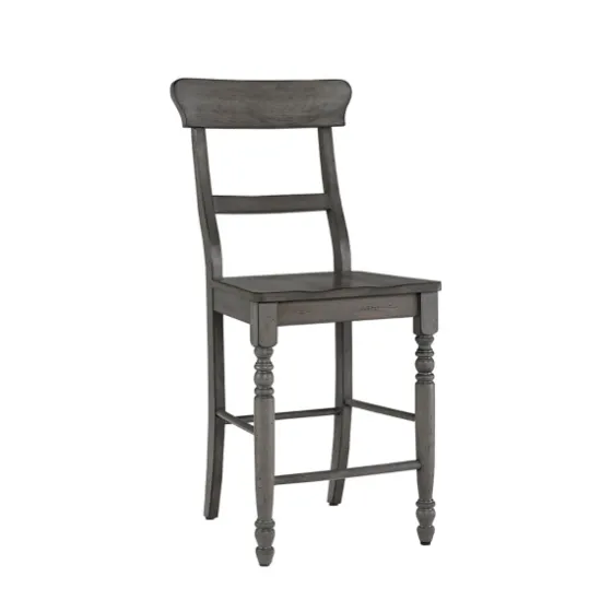 Slate Ladder Back Counter Stools, Set Of 2-Kirkland's Home Fashion