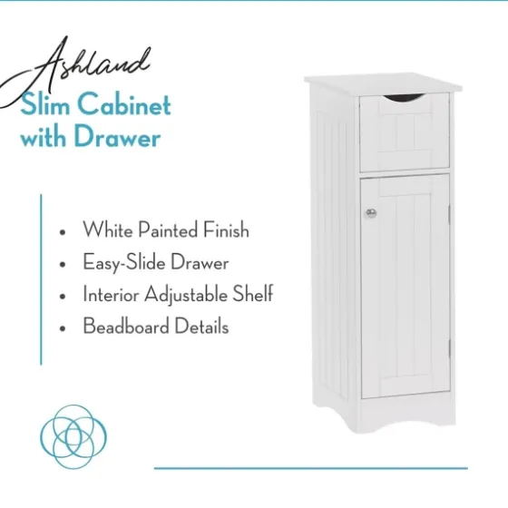 Slim Single Door Cabinet With Drawer-Kirkland's Home Hot