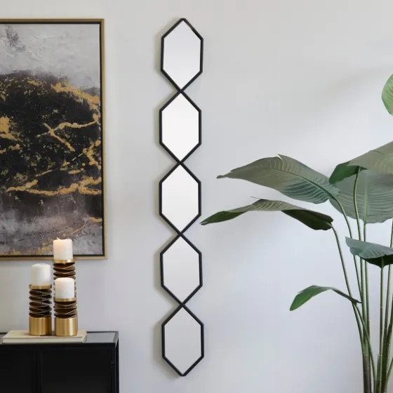 Slim Stacked Hexagons Wall Mirror-Kirkland's Home Discount