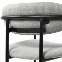 Smoke Arm Rest Upholstered Bar Stool-Kirkland's Home Cheap