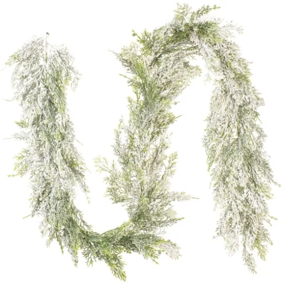 Snowy Cedar Garland, 75 In.-Kirkland's Home Cheap