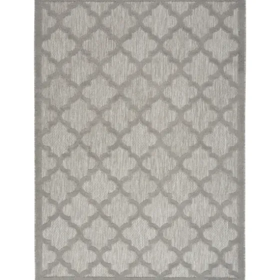 Soft Silver Trellis Outdoor Area Rug, 4X6-Kirkland's Home Hot