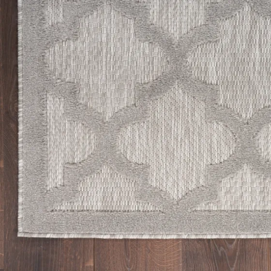 Soft Silver Trellis Outdoor Area Rug, 4X6-Kirkland's Home Hot