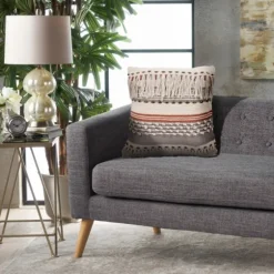 Spice And Natural Chic Fringe Pillow-Kirkland's Home Store