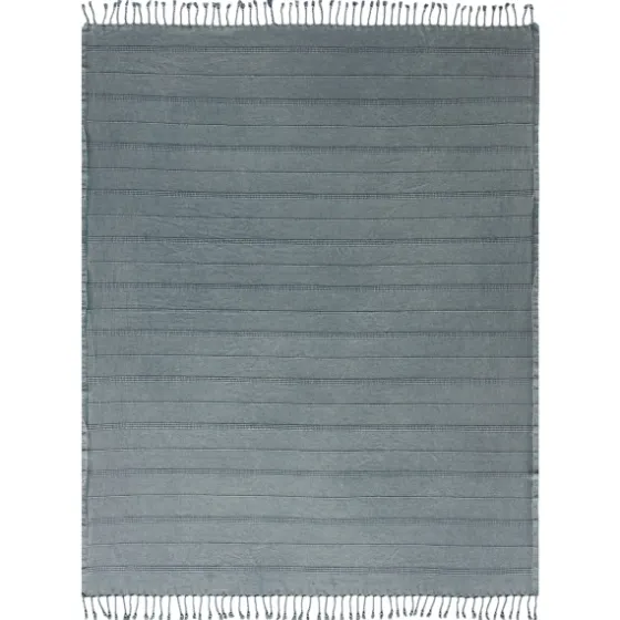 Steel Woven Stripes Cotton Throw-Kirkland's Home Flash Sale