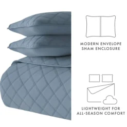 Stitched Diamond 3-Pc. King Quilt Set-Kirkland's Home Shop
