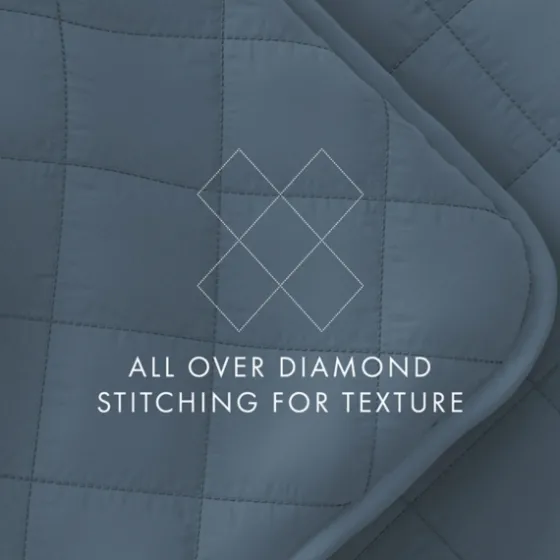 Stitched Diamond 3-Pc. King Quilt Set-Kirkland's Home Shop
