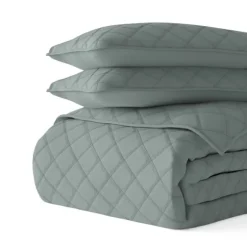Stitched Diamond 3-Pc. Queen Quilt Set-Kirkland's Home Cheap