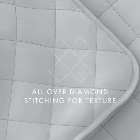 Stitched Diamond 3-Pc. Queen Quilt Set-Kirkland's Home Sale