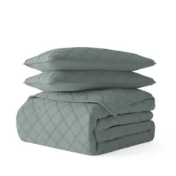 Stitched Diamond 2-Pc. Twin Quilt Set-Kirkland's Home Clearance