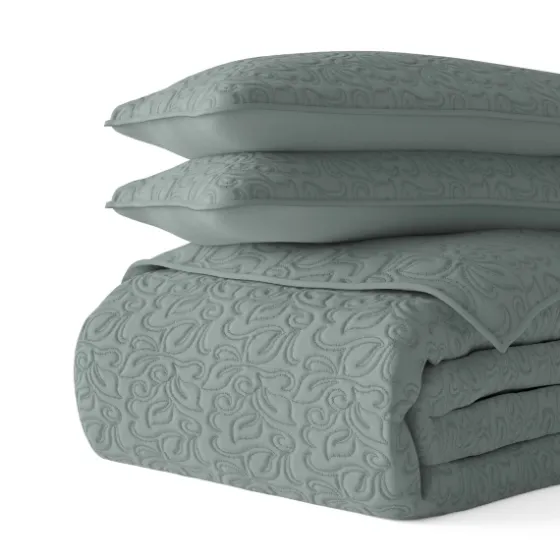 Stitched Floral 3-Pc. King Quilt Set-Kirkland's Home Flash Sale