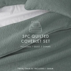Stitched Floral 3-Pc. King Quilt Set-Kirkland's Home Flash Sale